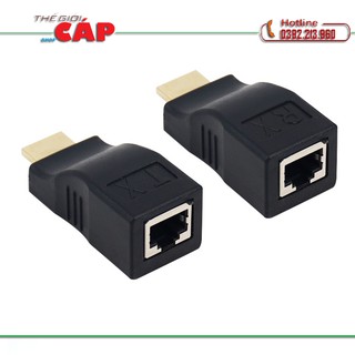Đầu chuyển đổi HDMI Extender To LAN 30M cat-5e/6 cable (Hộp Xanh)