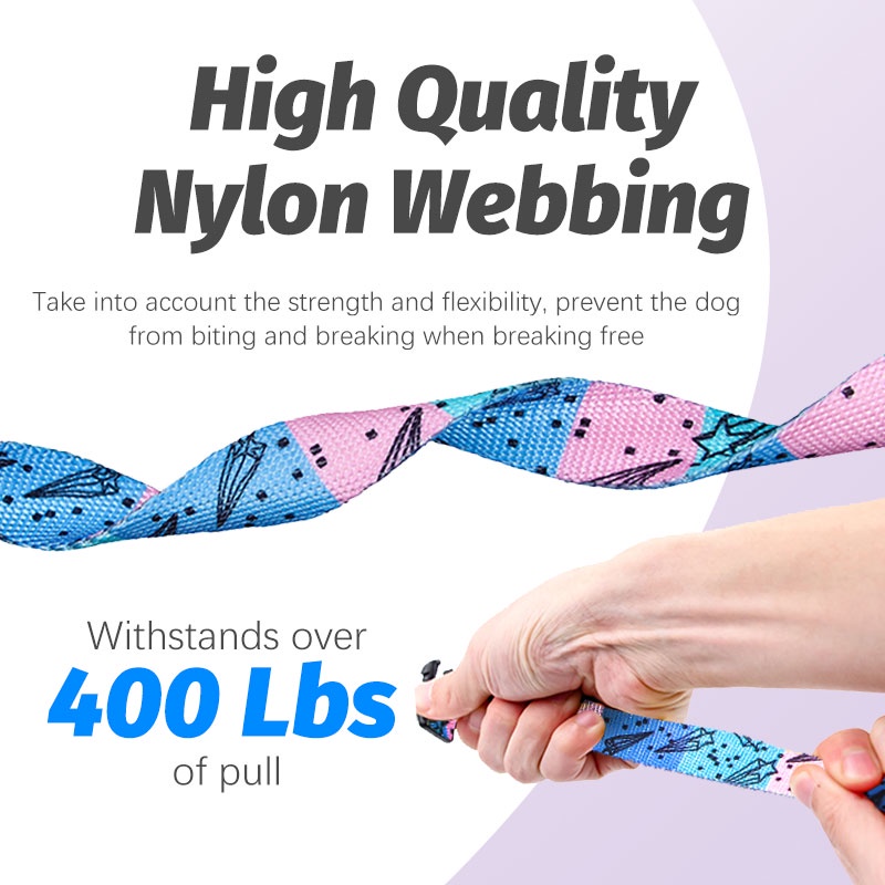 HamshMoc Dây Dắt Thú Cưng Đi Dạo Bằng Nylon Mềm Nhẹ Nhàng Có Thể Điều Chỉnh Kích Thước