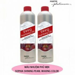 THUỐC NHUỘM PHỦ MỊN (BÓNG) SOPHIA PLATINUM SHINING PEARL WAXING COLOUR 530ML