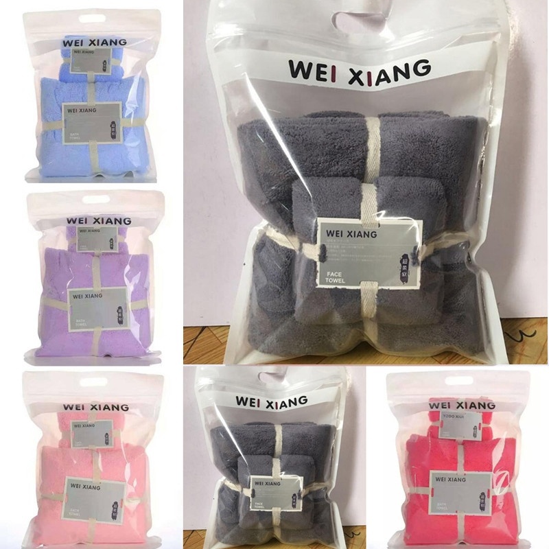 Mới Set Khăn Lau Mặt 70cm X 135cm &amp; 35cm X 75cm