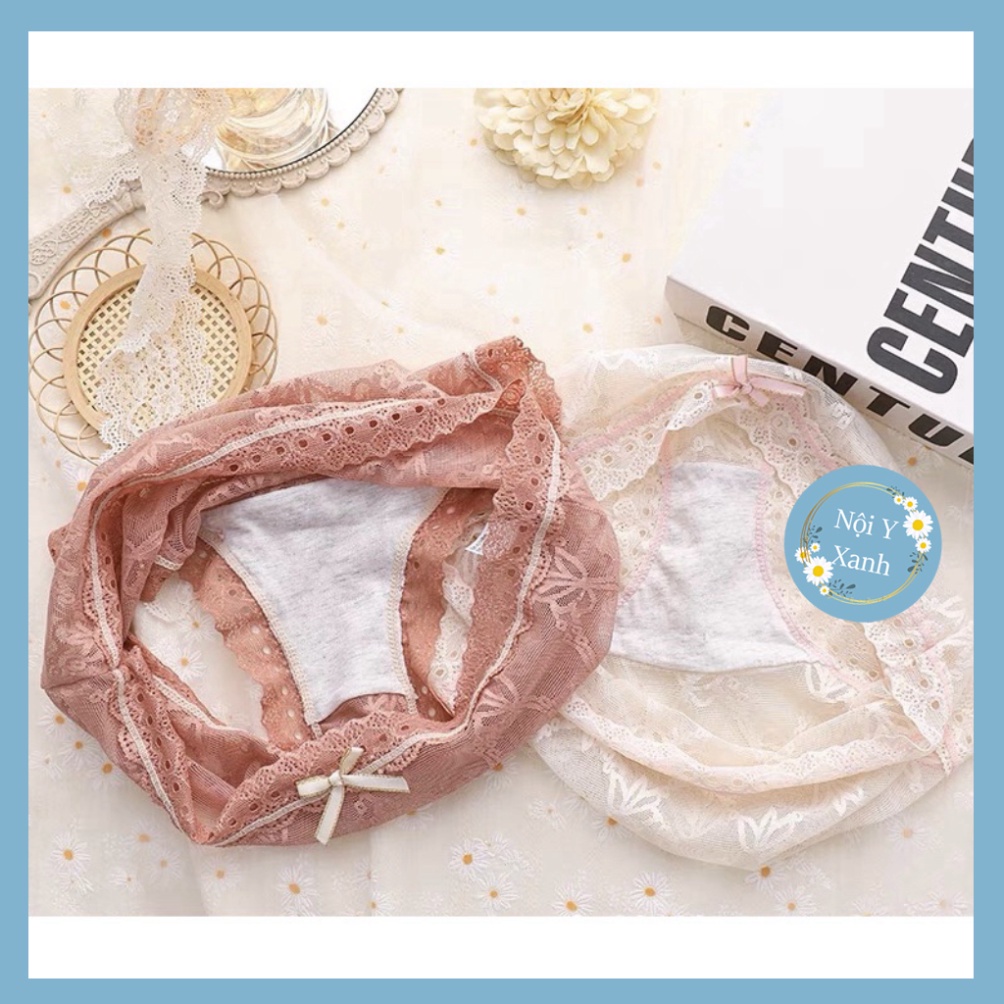 Quần Lót Nữ ❤️ Tàng Hình Xuyên Thấu Ren Hoa Cao Cấp 2033 Nội Y Xanh chất thoáng mát cao cấp