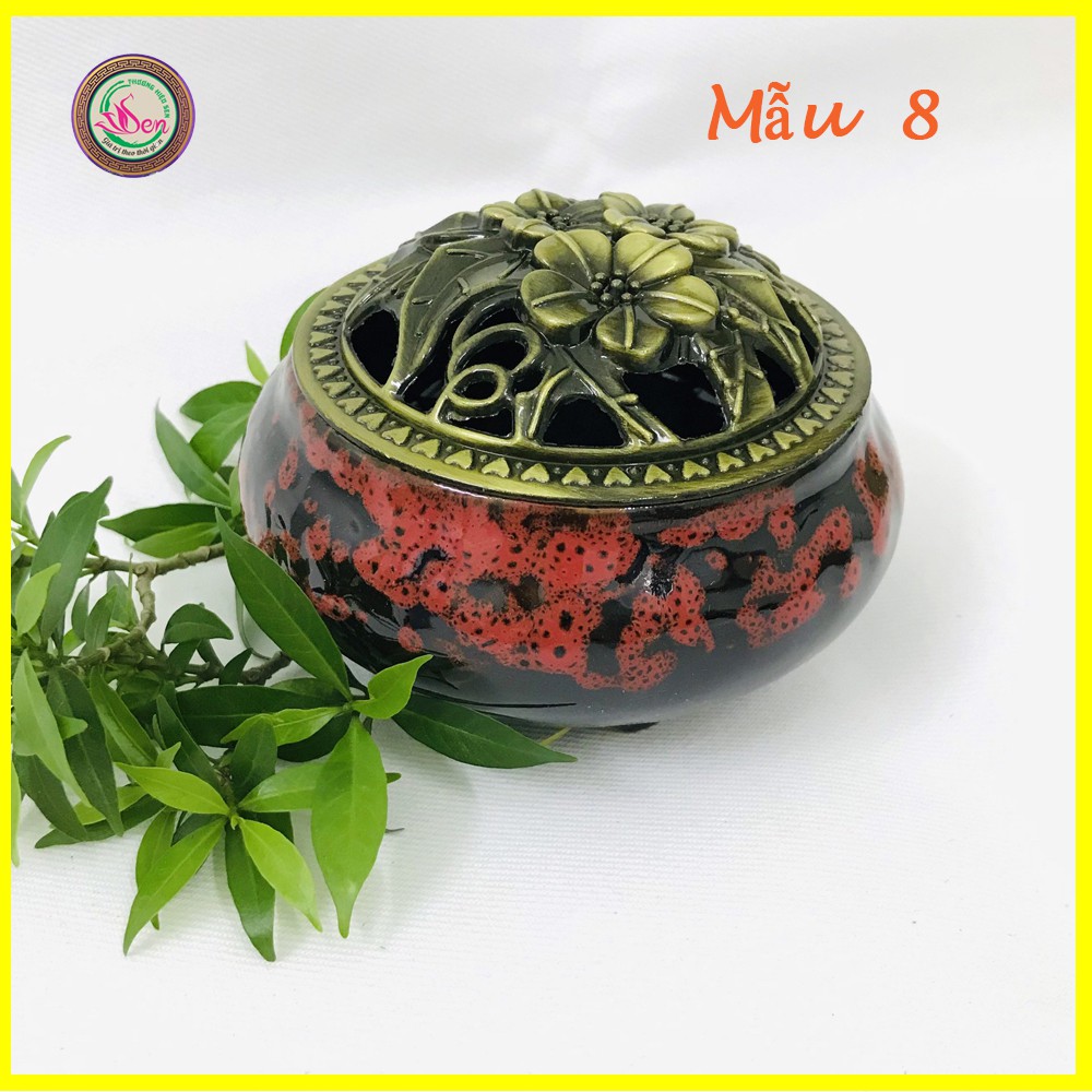 Lư xông trầm cao cấp - TẶNG TẤM LÓT CHỐNG NÓNG LƯ - Lư gốm giá rẻ gốm dày