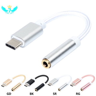 Kabel Adapter Konverter USB Tipe C ke Jack Audio 3.5mm  WF