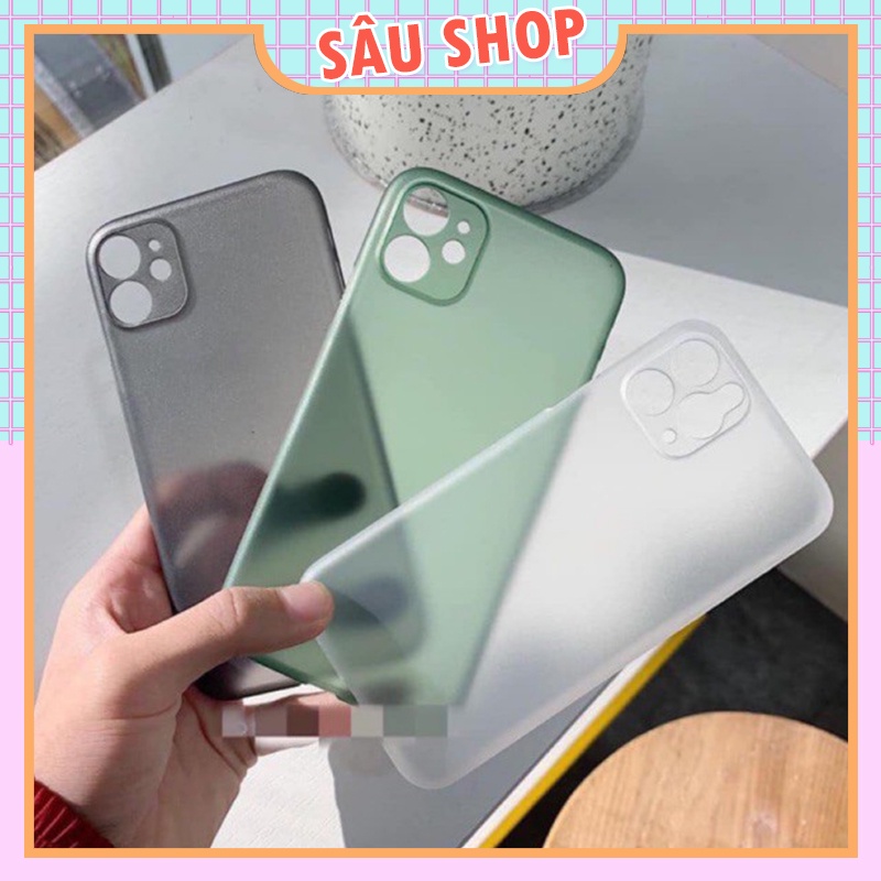 Ốp Lưng Iphone Siêu Mỏng Chống Vân Tay Lụa Nhám 6/6Plus/7/7Plus/8/8Plus/X/Xs/11/12/13/Pro/Promax