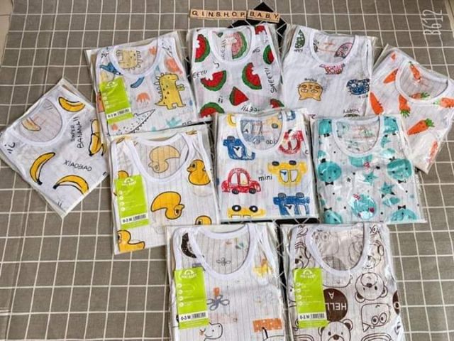 Set 5 bộ cotton hè cho bé từ 4_16kg trai/gái