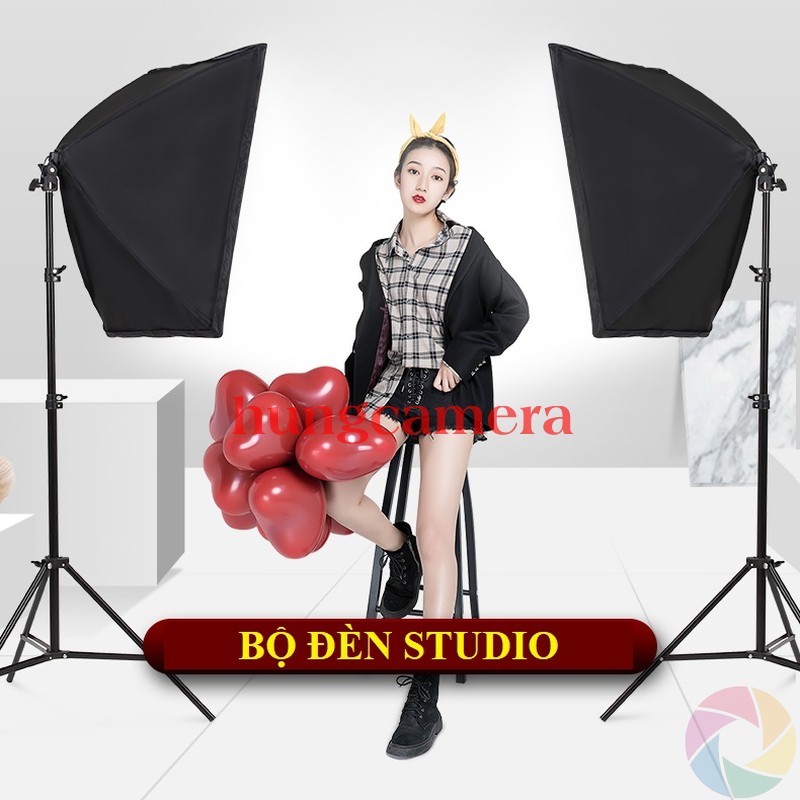 [TẶNG PHÔNG] Bộ đèn chụp ảnh, quay phim, Livestream studio chuyên nghiệp ( Bộ chụp liền củ đèn)