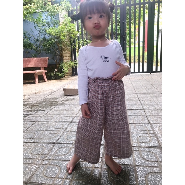 Quần ống rộng Plaid wide - Janie and Jack