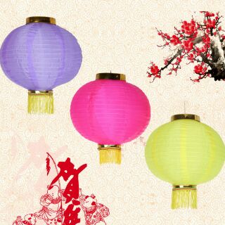 Đèn lồng vải Size 20-30cm (nhiều màu sắc)