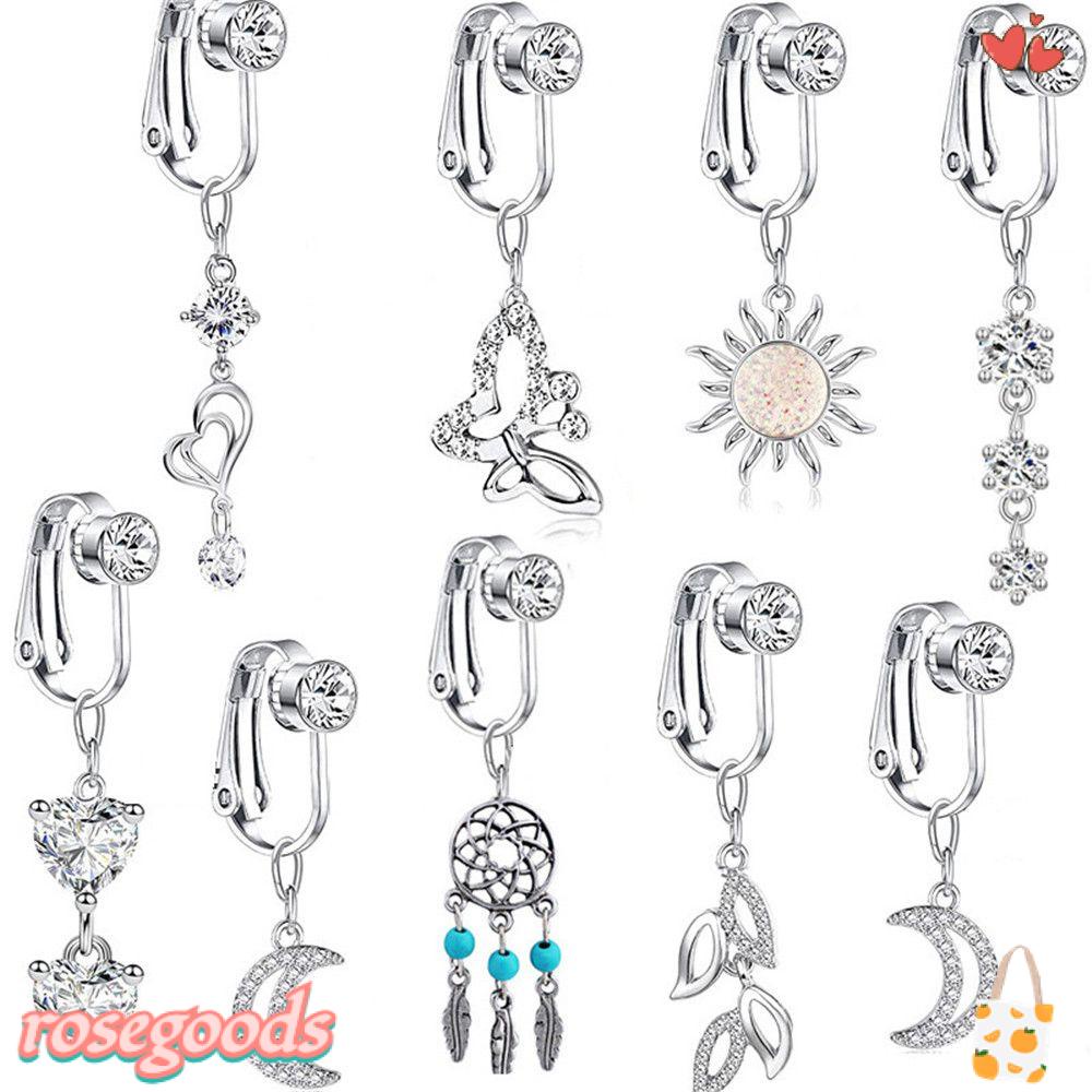 Khuyên Rốn Dạng Kẹp Đính Đá Nhân Tạo Thời Trang Cho Nữ