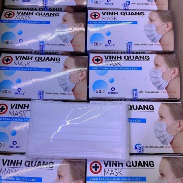 Hộp 50 cái - Khẩu Trang 4 Lớp Kháng Khuẩn