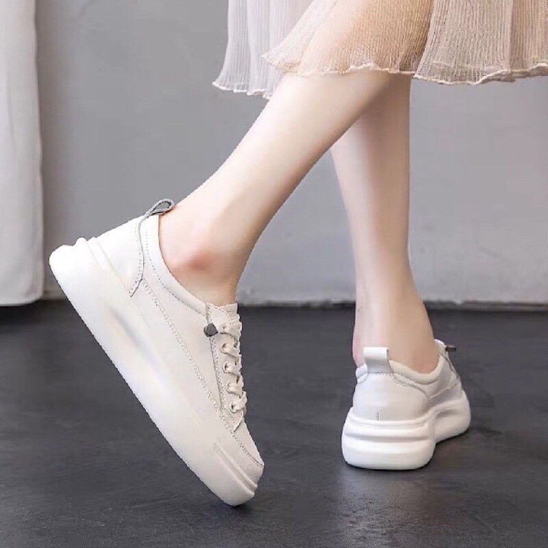 Giày thể thao nữ sneaker giày trắng tôn dáng độn đế 4cm RM05