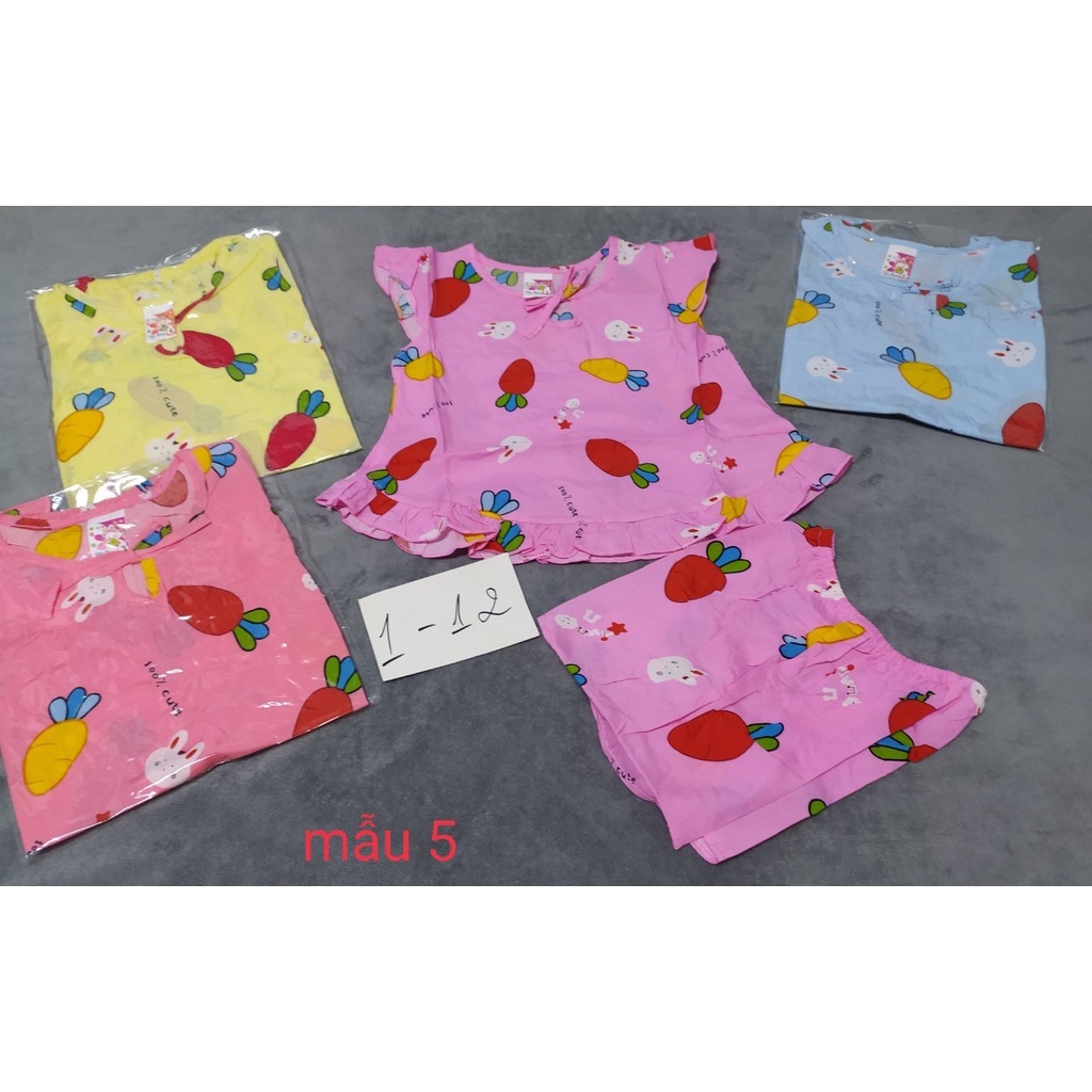 Combo 3 Bộ Tole Sát Nách Phối Nơ Bé Gái