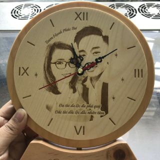 Tranh gỗ đồng hồ
