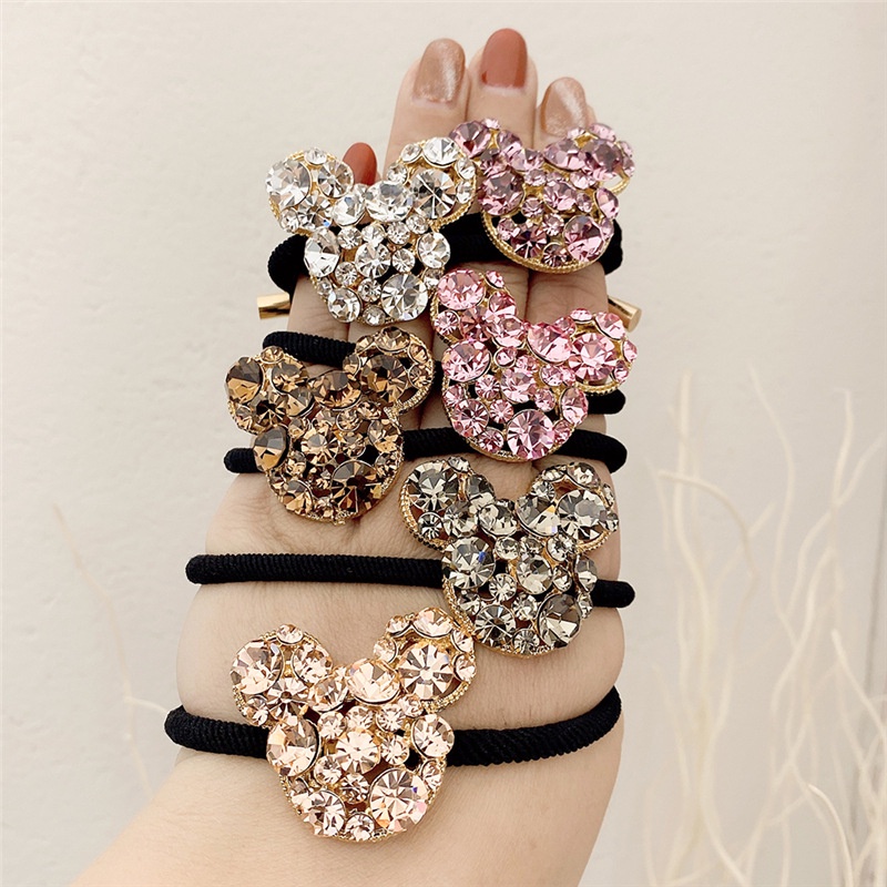 Toàn Bộ Dây Buộc Tóc Đính Đá Lấp Lánh Sang Trọng Cho Nữ