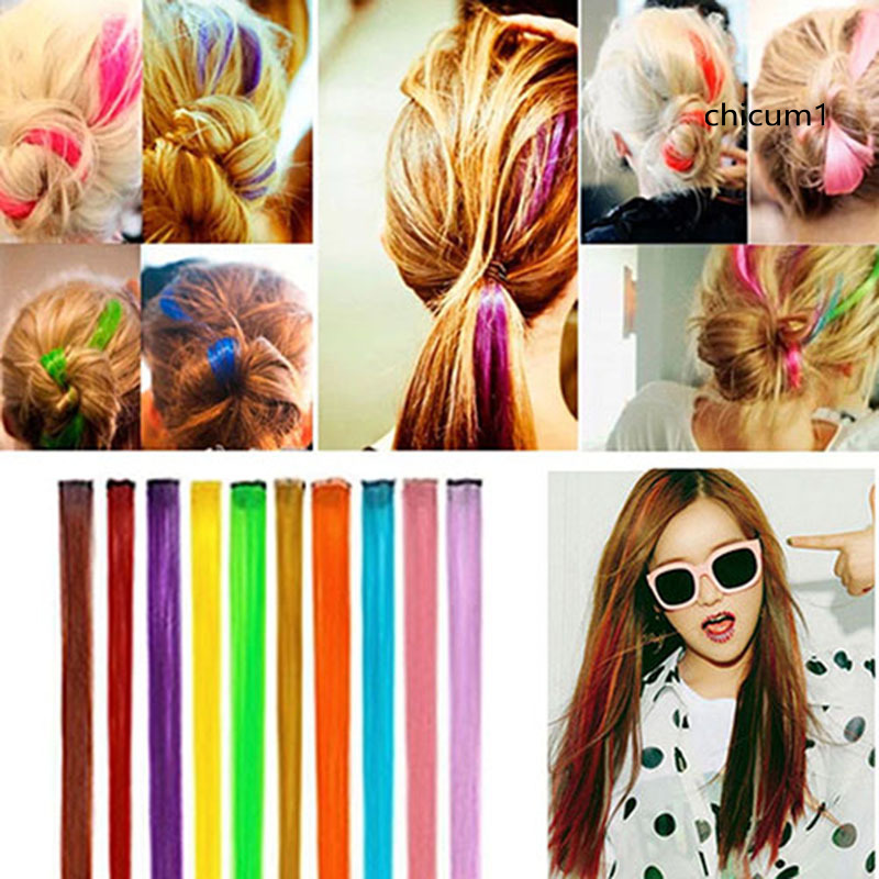 Bộ Tóc Giả Thẳng Dài Nhiều Màu Cho Nữ