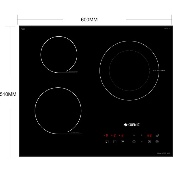 BẾP TỪ BA KOENIC KSCR 3689 VÁT CẠNH