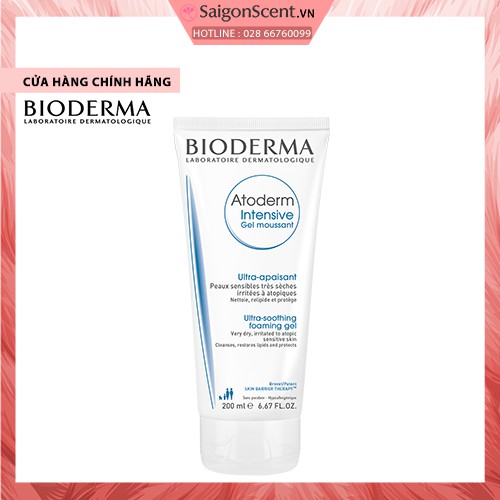 [Saigonscent] Gel tắm và rửa mặt Bioderma Atoderm Intensive Gel moussant ( 200mL )