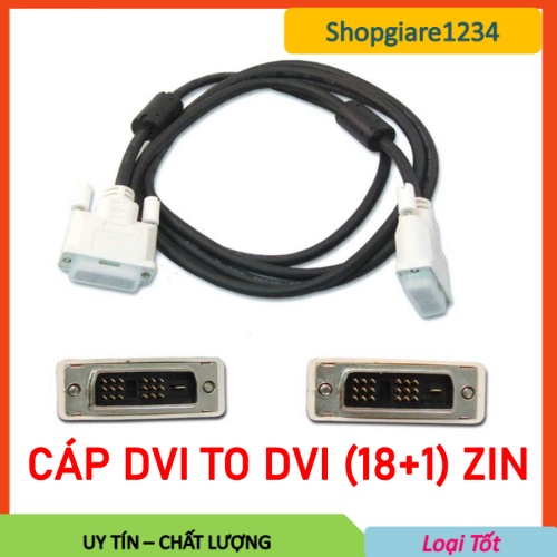 Cáp DVI To DVI  Zin Bóc Máy, Mới 100%, Dài 1.5m- Mới 100%- Cáp tín hiêu