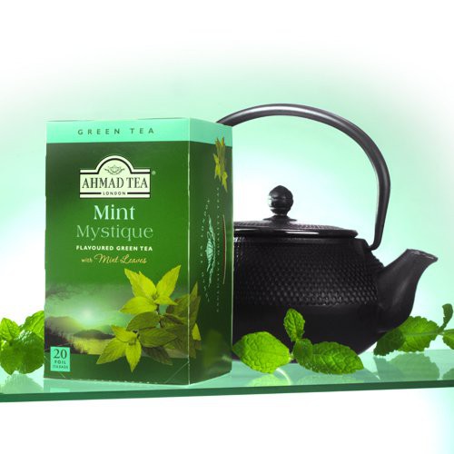 Trà Ahmad vị Bạc hà (Mint Mystique) (Hộp giấy 40gram - 20 túi lọc có bao thiếc)