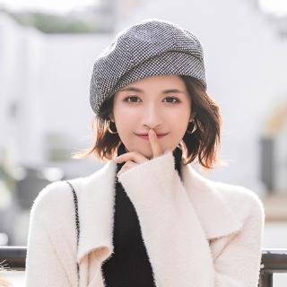 Unique design striped beret hat for women