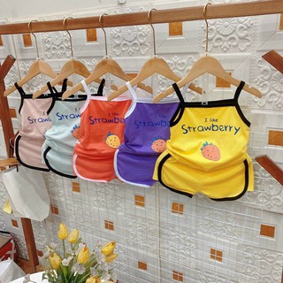 Set 2 dây đùi Straw Berry dễ thương cho bé mặc mùa hè từ 7-20kg