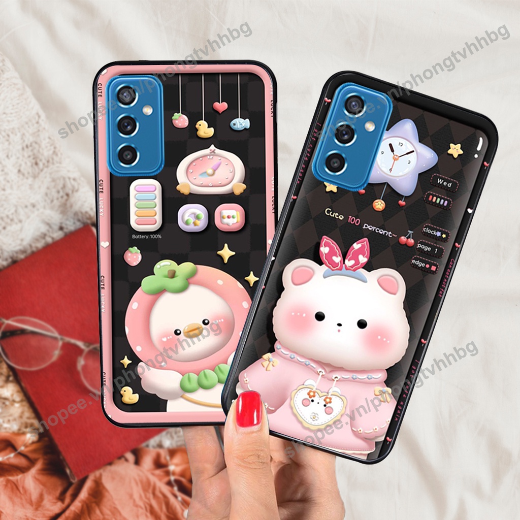Ốp lưng Samsung M52 5G gấu,thỏ trắng , đồng hồ dễ thương cute cực đẹp