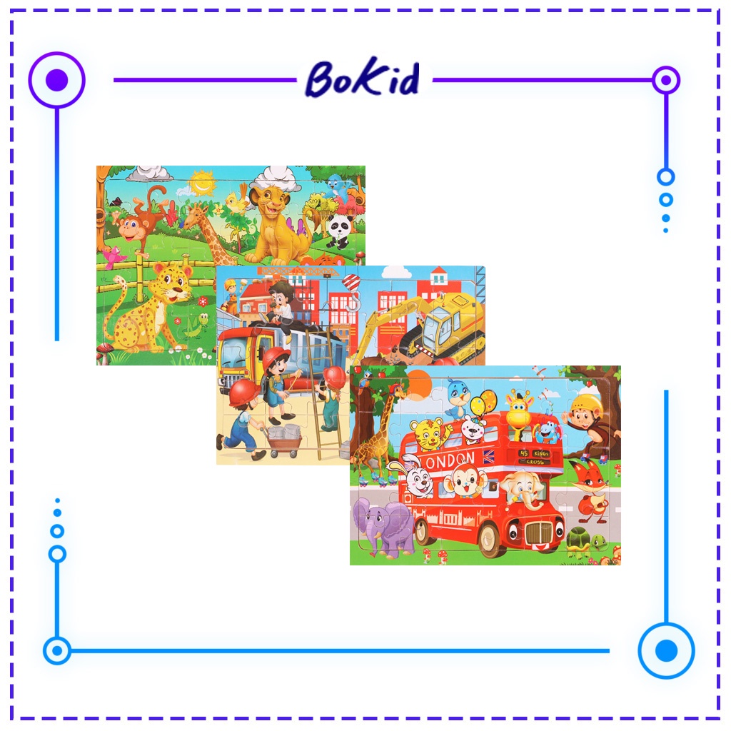 Đồ chơi thông minh - tranh ghép hình 30 mảnh bằng gỗ cho bé từ 3-6 tuổi phát triển tư duy