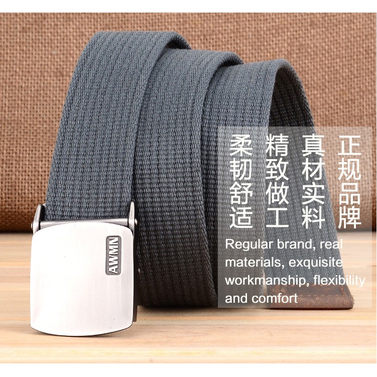 Dây lưng vải dù thời trang đẹp thắt lưng nam quân đội vải dù mặt thép không gỉ độc đáo trẻ trung cá tính