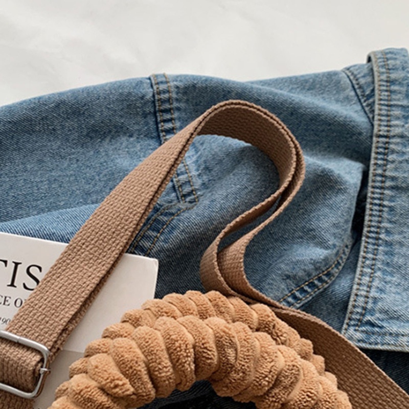 Túi Đeo Chéo Vai Bằng Vải Nhung Màu Trơn Phong Cách Cổ Điển Dành Cho Nữ