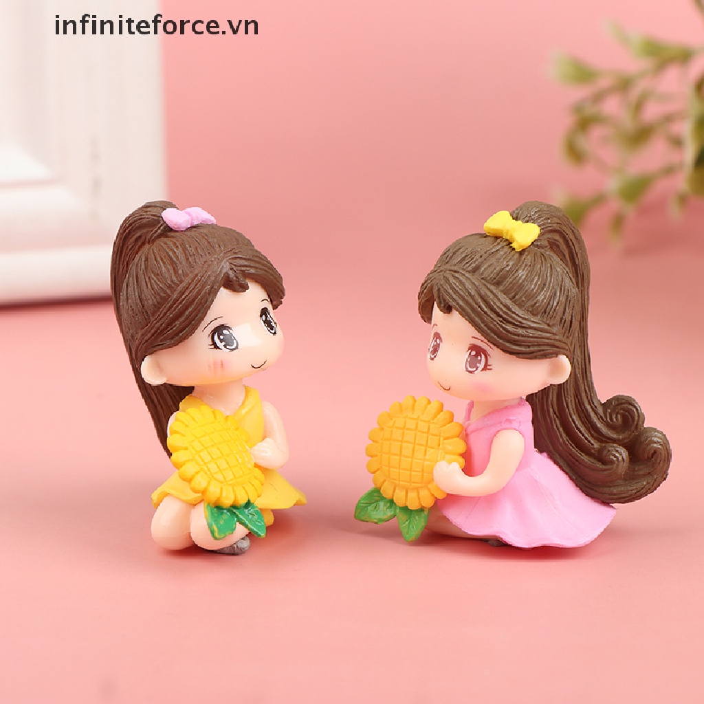 Đồ trang trí Hoa Hướng Dương Bằng Nhựa Resin Thu Nhỏ Trang Trí Sân Vườn