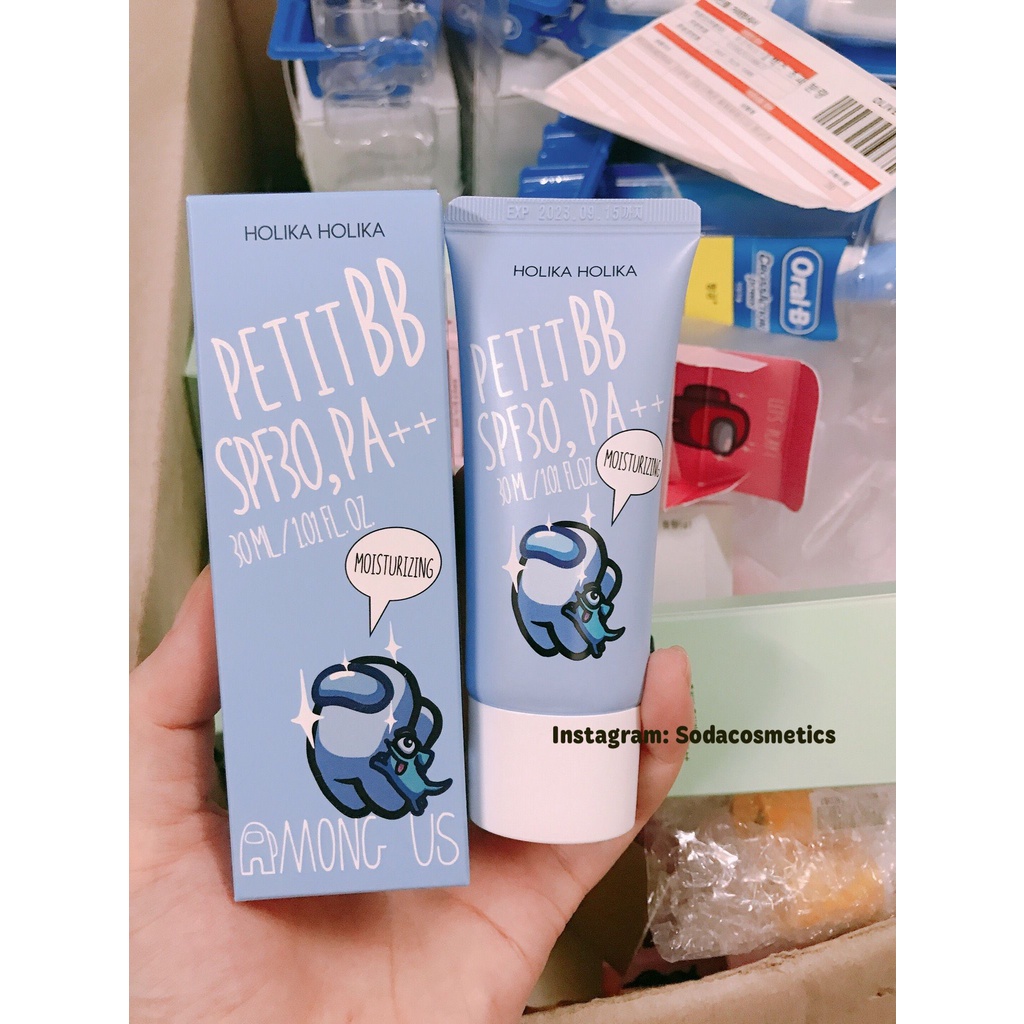 Kem BB trang điểm chống nắng dưỡng ẩm HOLIKA HOLIKA Petti SPF PA++ 30ml phiên bản Among Us