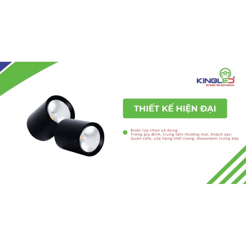 Đèn led ống bơ chiếu rọi amerald 7w,10w,15w,20w_Kingled