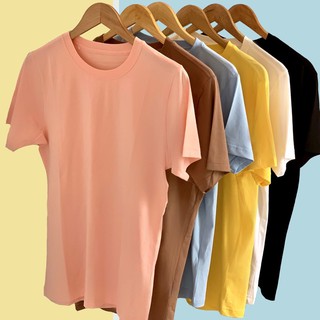 Áo thun cổ tròn cotton 100% trơn ArtisQ Nam Nữ