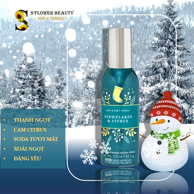 [Nhiều Hương] ❄️ BST WINTER | Xịt Khử Mùi Thơm Phòng Bath &amp; Body Works Concentrated Room Spray (42.5g)