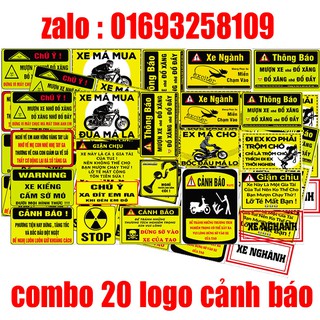 20 logo cảnh báo, tem xe cảnh báo