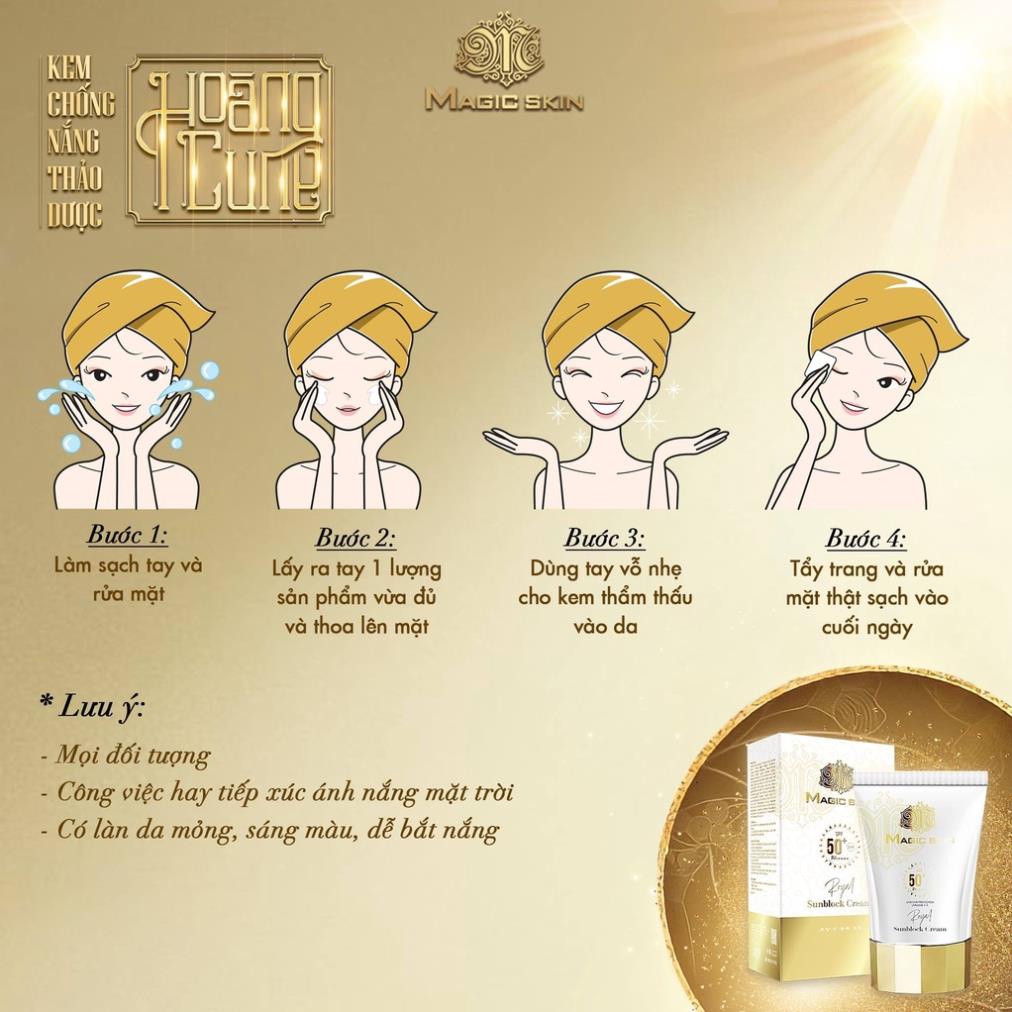 DA.TE 2026 Kem chống nắng MỚI Magicskin 👍 Kem chống nắng thảo dược Hoàng cung ✔ CHÍNH HÃNG MAGISKIN