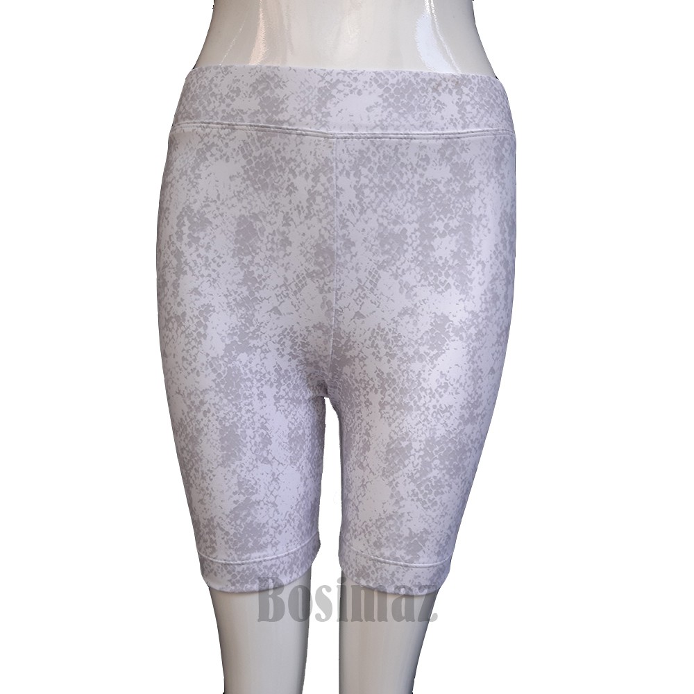 Quần Legging Nữ Bosimaz MS344 đùi không túi màu trắng họa tiết, thun co giãn 4 chiều, vải đẹp dày, thoáng mát. | WebRaoVat - webraovat.net.vn