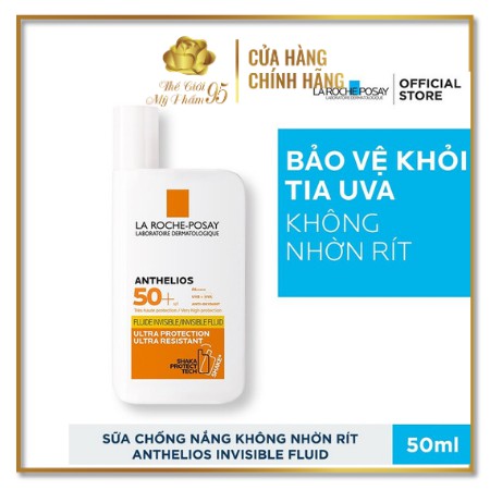 [Mẫu mới] KEM CHỐNG NẮNG LA ROCHE-POSAY CHO DA HỖN HỢP NHẠY CẢM ❤ LA ROCHE-POSAY ANTHELIOS INVISIBLE FLUID SPF50+4.9
