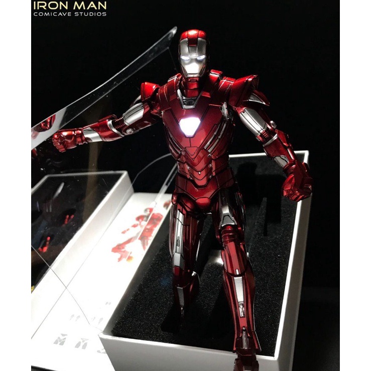 Mô hình Chính Hãng Comicave x Marvel Iron Man Mark 33 MK33 Silver Centurion Die-Cast 1/12