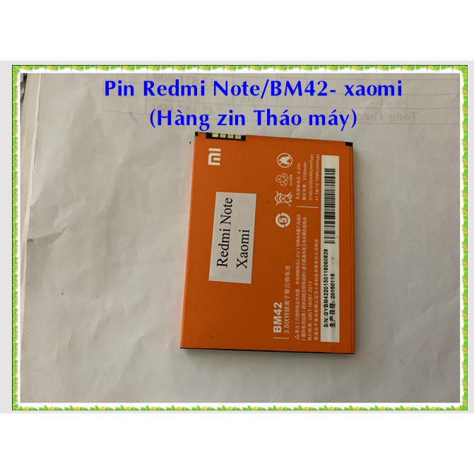 [Mã ELORDER5 giảm 10K đơn 20K] Pin redmi Note -BM42 Xaomi (hàng cũ Tháo máy)