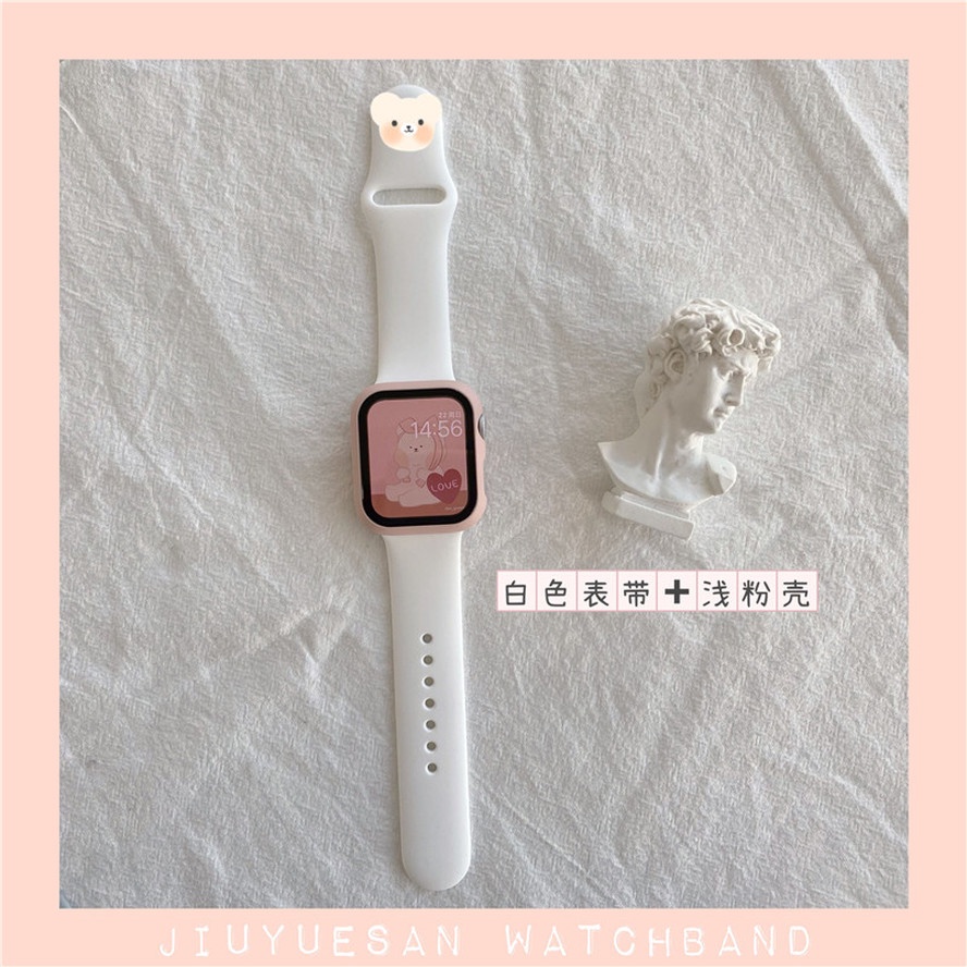 Dây đeo silicon + vỏ bảo vệ đồng hồ thông minh Apple Watch 6 SE 5 4 3 2 1 Size 44mm 40mm 42mm 38mm