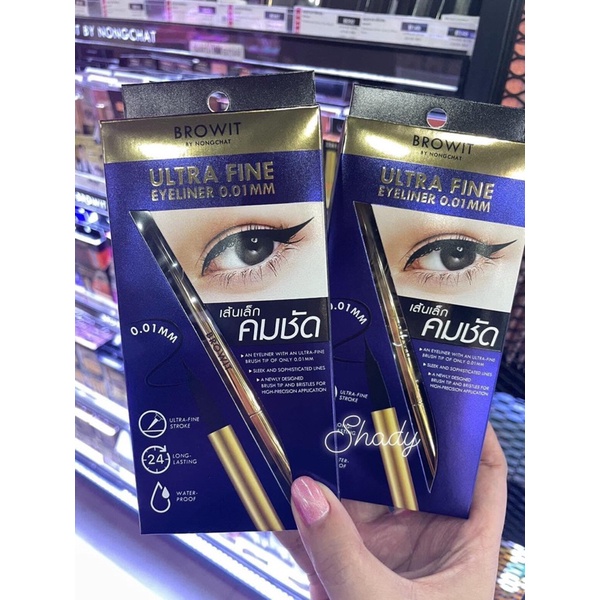 01 Cây Kẻ Mắt BROWIT BY NONGCHAT ULTRA FINE EYELINER 0.01MM Thái Lan