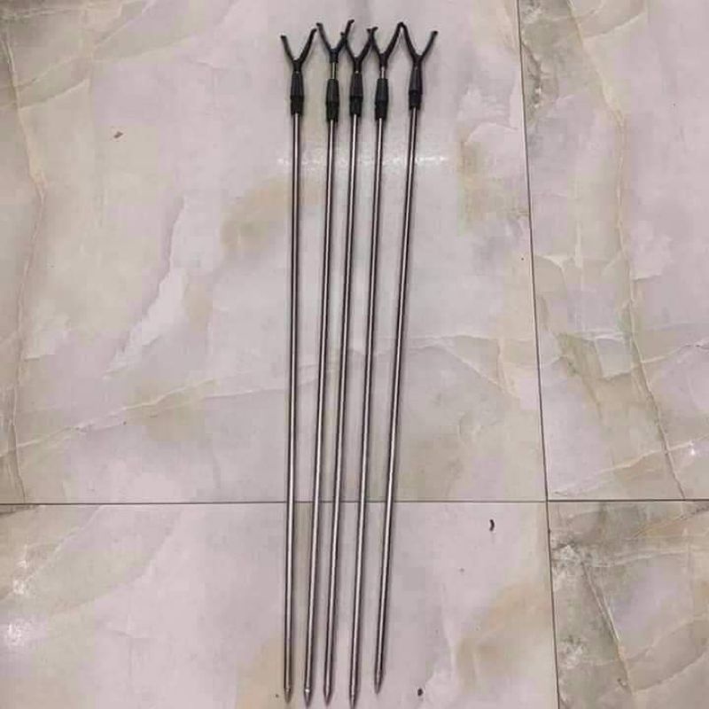 chống cần chữ Y có đầu bọc nhựa, chất liệu inox cứng cáp, dài 1m5