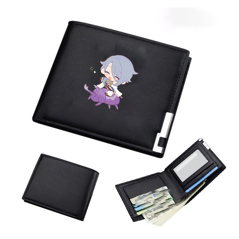 Ví da cao cấp cầm tay nam nữ in hình AYATO KAMISATO game GENSHIN IMPACT anime chibi thời trang cá tính