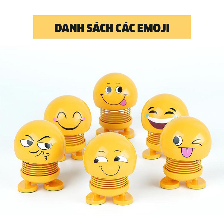 Đồ chơi cho bé 🌿GIÁ SỐC 🌿 Thú nhún emoji lò xo lắc đầu hình biểu tượng cảm xúc đáng yêu  SP001635