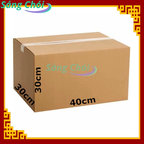 [40 x 30 x 30cm] 5 Hộp Giấy Carton Đóng Gói Hàng Cao Cấp Siêu Dày Sóng B 5 Lớp Thùng Giấy Gói Hàng - 40x30x30 40x30x30cm