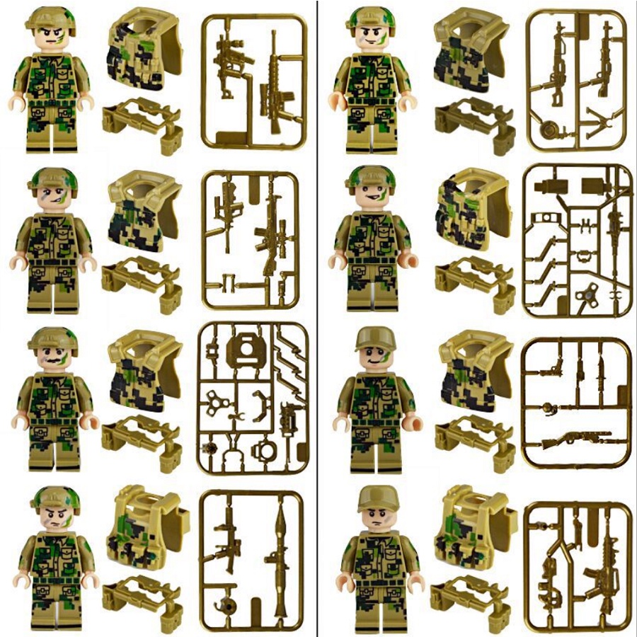 [Mã LIFE0503TOYS giảm 10% đơn 0Đ] Lego Minifigure Lính SWAT, Lính Quân Đội, Lego Cảnh Sát, Phụ kiện