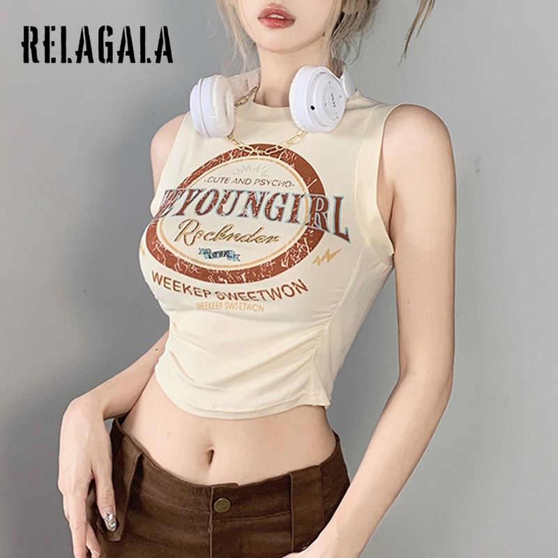 Áo Tank Top Ôm Dáng In Chữ Thời Trang Quyến Rũ Cho Nữ