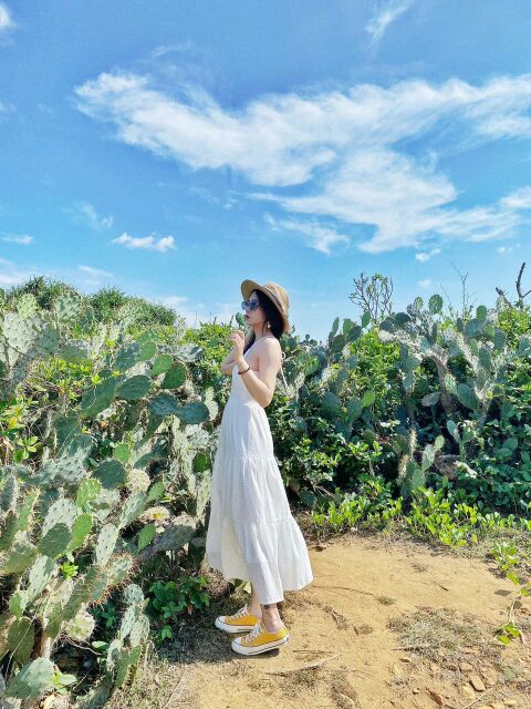 Đầm maxi cổ yếm tầng | BigBuy360 - bigbuy360.vn