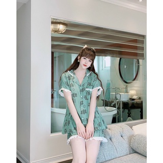 Đồ bộ bầu mặc nhà chất đũi